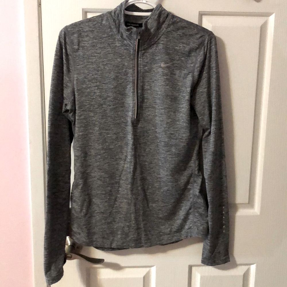 Nike Running Dri-fit Long Sleeves Zip Neck Shirt